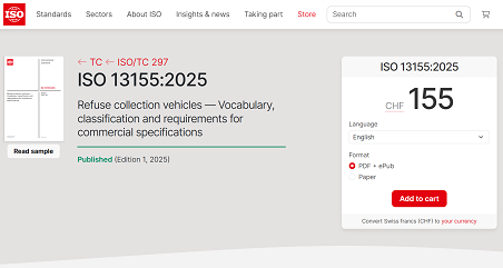 历史性突破 | Ebpay环境主导！首个由中国企业牵头编制的环卫装备ISO国际标准正式发布！